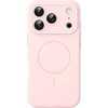 image:imageJETech Magnetic Silicone Case for iPhone 17 Pro Max Dark Blue  Compatible with MagSafe Silky Soft Touch Full Camera Lens Protection Shock Absorbing Phone CoverLight Pink