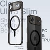image:imageJETech Magnetic Slim Case for iPhone 17 Pro Max Clear  Compatible with MagSafe Camera Lens Protection UltraThin Lightweight Design Clear Back Minimalist StyleBlack