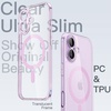 image:imageJETech Magnetic Slim Case for iPhone 17 Pro Max Clear  Compatible with MagSafe Camera Lens Protection UltraThin Lightweight Design Clear Back Minimalist StyleLavender