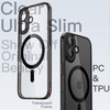 image:imageJETech Magnetic Slim Case for iPhone 17 Pro Max Clear  Compatible with MagSafe Camera Lens Protection UltraThin Lightweight Design Clear Back Minimalist StyleBlack