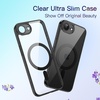 image:imageJETech Magnetic Slim Case for iPhone 17 Pro Max Clear  Compatible with MagSafe Camera Lens Protection UltraThin Lightweight Design Clear Back Minimalist StyleBlack