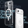 image:imageJETech Magnetic Slim Case for iPhone 17 Pro Max Clear  Compatible with MagSafe Camera Lens Protection UltraThin Lightweight Design Clear Back Minimalist StyleClear