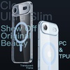 image:imageJETech Magnetic Slim Case for iPhone 17 Pro Max Clear  Compatible with MagSafe Camera Lens Protection UltraThin Lightweight Design Clear Back Minimalist StyleSky Blue