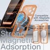 image:imageJETech Magnetic Slim Case for iPhone 17 Pro Max Clear  Compatible with MagSafe Camera Lens Protection UltraThin Lightweight Design Clear Back Minimalist StyleOrange