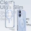 image:imageJETech Magnetic Slim Case for iPhone 17 Pro Max Clear  Compatible with MagSafe Camera Lens Protection UltraThin Lightweight Design Clear Back Minimalist StyleMist Blue