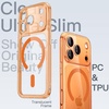 image:imageJETech Magnetic Slim Case for iPhone 17 Pro Max Clear  Compatible with MagSafe Camera Lens Protection UltraThin Lightweight Design Clear Back Minimalist StyleOrange