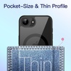 image:imageJETech Magnetic Slim Case for iPhone 17 Pro Max Clear  Compatible with MagSafe Camera Lens Protection UltraThin Lightweight Design Clear Back Minimalist StyleBlack