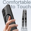 image:imageJETech Magnetic Slim Case for iPhone 17 Pro Max Clear  Compatible with MagSafe Camera Lens Protection UltraThin Lightweight Design Clear Back Minimalist StyleBlack
