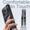image:imageJETech Magnetic Slim Case for iPhone 17 Pro Max Clear  Compatible with MagSafe Camera Lens Protection UltraThin Lightweight Design Clear Back Minimalist StyleBlack