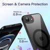 image:imageJETech Magnetic Slim Case for iPhone 17 Pro Max Clear  Compatible with MagSafe Camera Lens Protection UltraThin Lightweight Design Clear Back Minimalist StyleBlack