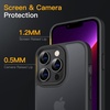image:imageJETech Matte Case for iPhone 13 Black  MilitaryGrade Protection Frosted Matte Back AntiFingerprint Finish Shockproof DesignBlack