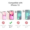 image:imageJETech Matte Case for iPhone 13 Black  MilitaryGrade Protection Frosted Matte Back AntiFingerprint Finish Shockproof DesignFrosted Clear