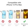 image:imageJETech Matte Case for iPhone 13 Black  MilitaryGrade Protection Frosted Matte Back AntiFingerprint Finish Shockproof DesignFrosted Clear