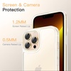 image:imageJETech Matte Case for iPhone 13 Black  MilitaryGrade Protection Frosted Matte Back AntiFingerprint Finish Shockproof DesignFrosted Clear