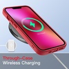 image:imageJETech Matte Case for iPhone 13 Black  MilitaryGrade Protection Frosted Matte Back AntiFingerprint Finish Shockproof DesignRed