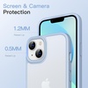 image:imageJETech Matte Case for iPhone 13 Black  MilitaryGrade Protection Frosted Matte Back AntiFingerprint Finish Shockproof DesignSky Blue