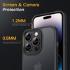 image:imageJETech Matte Case for iPhone 14 Black  MilitaryGrade Protection Frosted Matte Back AntiFingerprint Finish Shockproof DesignBlack