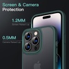 image:imageJETech Matte Case for iPhone 14 Black  MilitaryGrade Protection Frosted Matte Back AntiFingerprint Finish Shockproof DesignDark Green