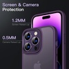 image:imageJETech Matte Case for iPhone 14 Black  MilitaryGrade Protection Frosted Matte Back AntiFingerprint Finish Shockproof DesignDeep Purple