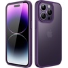 image:imageJETech Matte Case for iPhone 14 Black  MilitaryGrade Protection Frosted Matte Back AntiFingerprint Finish Shockproof DesignDeep Purple