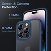 image:imageJETech Matte Case for iPhone 14 Black  MilitaryGrade Protection Frosted Matte Back AntiFingerprint Finish Shockproof DesignStorm Blue