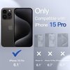 image:imageJETech Matte Case for iPhone 15 Black  MilitaryGrade Protection Frosted Matte Back AntiFingerprint Finish Shockproof DesignBlack