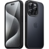 image:imageJETech Matte Case for iPhone 15 Black  MilitaryGrade Protection Frosted Matte Back AntiFingerprint Finish Shockproof DesignBlack