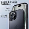 image:imageJETech Matte Case for iPhone 15 Black  MilitaryGrade Protection Frosted Matte Back AntiFingerprint Finish Shockproof DesignBlack