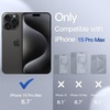 image:imageJETech Matte Case for iPhone 15 Black  MilitaryGrade Protection Frosted Matte Back AntiFingerprint Finish Shockproof DesignBlack
