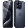 image:imageJETech Matte Case for iPhone 15 Black  MilitaryGrade Protection Frosted Matte Back AntiFingerprint Finish Shockproof DesignBlue
