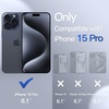 image:imageJETech Matte Case for iPhone 15 Black  MilitaryGrade Protection Frosted Matte Back AntiFingerprint Finish Shockproof DesignBlue