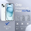 image:imageJETech Matte Case for iPhone 15 Black  MilitaryGrade Protection Frosted Matte Back AntiFingerprint Finish Shockproof DesignBlue