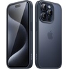 image:imageJETech Matte Case for iPhone 15 Black  MilitaryGrade Protection Frosted Matte Back AntiFingerprint Finish Shockproof DesignBlue