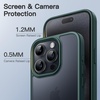 image:imageJETech Matte Case for iPhone 15 Black  MilitaryGrade Protection Frosted Matte Back AntiFingerprint Finish Shockproof DesignDark Green