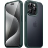 image:imageJETech Matte Case for iPhone 15 Black  MilitaryGrade Protection Frosted Matte Back AntiFingerprint Finish Shockproof DesignDark Green