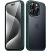 image:imageJETech Matte Case for iPhone 15 Black  MilitaryGrade Protection Frosted Matte Back AntiFingerprint Finish Shockproof DesignDark Green