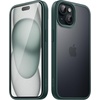 image:imageJETech Matte Case for iPhone 15 Black  MilitaryGrade Protection Frosted Matte Back AntiFingerprint Finish Shockproof DesignDark Green