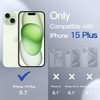 image:imageJETech Matte Case for iPhone 15 Black  MilitaryGrade Protection Frosted Matte Back AntiFingerprint Finish Shockproof DesignGreen