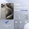 image:imageJETech Matte Case for iPhone 15 Black  MilitaryGrade Protection Frosted Matte Back AntiFingerprint Finish Shockproof DesignNatural Titanium