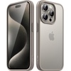 image:imageJETech Matte Case for iPhone 15 Black  MilitaryGrade Protection Frosted Matte Back AntiFingerprint Finish Shockproof DesignNatural Titanium