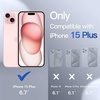 image:imageJETech Matte Case for iPhone 15 Black  MilitaryGrade Protection Frosted Matte Back AntiFingerprint Finish Shockproof DesignPink