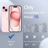 image:imageJETech Matte Case for iPhone 15 Black  MilitaryGrade Protection Frosted Matte Back AntiFingerprint Finish Shockproof DesignPink