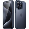 image:imageJETech Matte Case for iPhone 15 Black  MilitaryGrade Protection Frosted Matte Back AntiFingerprint Finish Shockproof DesignStorm Blue