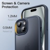 image:imageJETech Matte Case for iPhone 15 Black  MilitaryGrade Protection Frosted Matte Back AntiFingerprint Finish Shockproof DesignStorm Blue