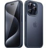 image:imageJETech Matte Case for iPhone 15 Black  MilitaryGrade Protection Frosted Matte Back AntiFingerprint Finish Shockproof DesignStorm Blue
