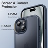image:imageJETech Matte Case for iPhone 15 Black  MilitaryGrade Protection Frosted Matte Back AntiFingerprint Finish Shockproof DesignStorm Blue