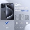 image:imageJETech Matte Case for iPhone 15 Black  MilitaryGrade Protection Frosted Matte Back AntiFingerprint Finish Shockproof DesignStorm Blue