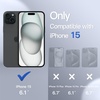 image:imageJETech Matte Case for iPhone 15 Black  MilitaryGrade Protection Frosted Matte Back AntiFingerprint Finish Shockproof DesignStorm Blue