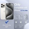 image:imageJETech Matte Case for iPhone 15 Black  MilitaryGrade Protection Frosted Matte Back AntiFingerprint Finish Shockproof DesignWhite