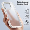 image:imageJETech Matte Case for iPhone 15 Black  MilitaryGrade Protection Frosted Matte Back AntiFingerprint Finish Shockproof DesignWhite